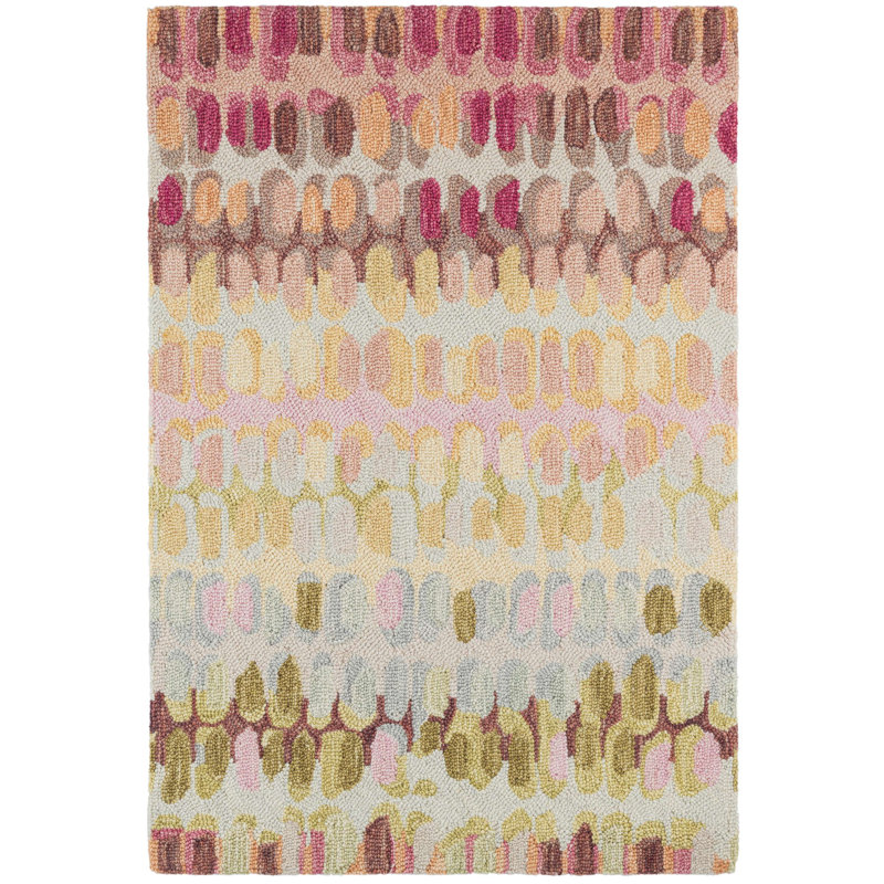 Dash and Albert Rugs Paint Chip Abstract Hand Hooked Wool Yellow/Light